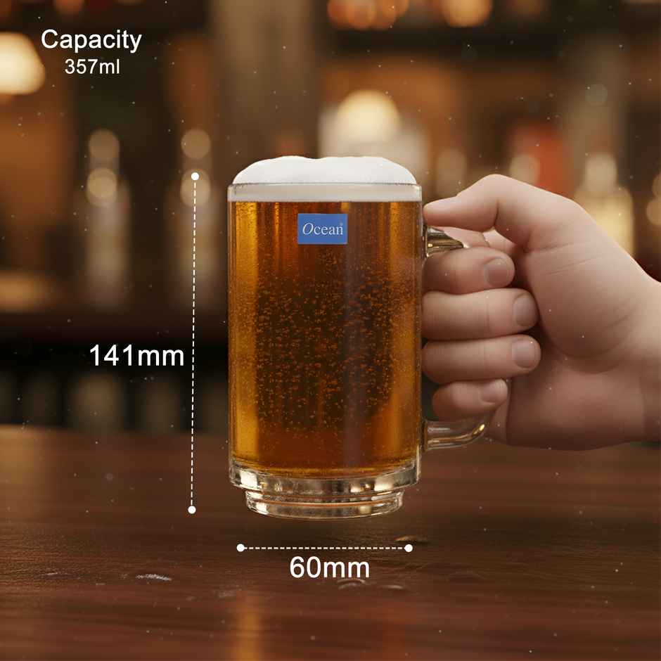 Playboy Beer Mug | Barware Essential | Set of 2 | 357 ml | Ocean Glassware