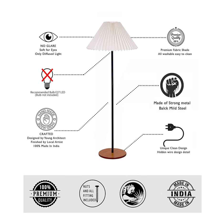 Homesake Modern Floor Lamp | Mid-Century Pole Lamp Light for Living Room | Bedroom Room Office