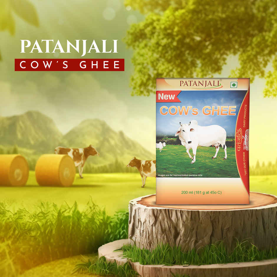 Patanjali Cow Ghee PET Jar - Pure Danedar, Rich Aroma, Cow Ghee