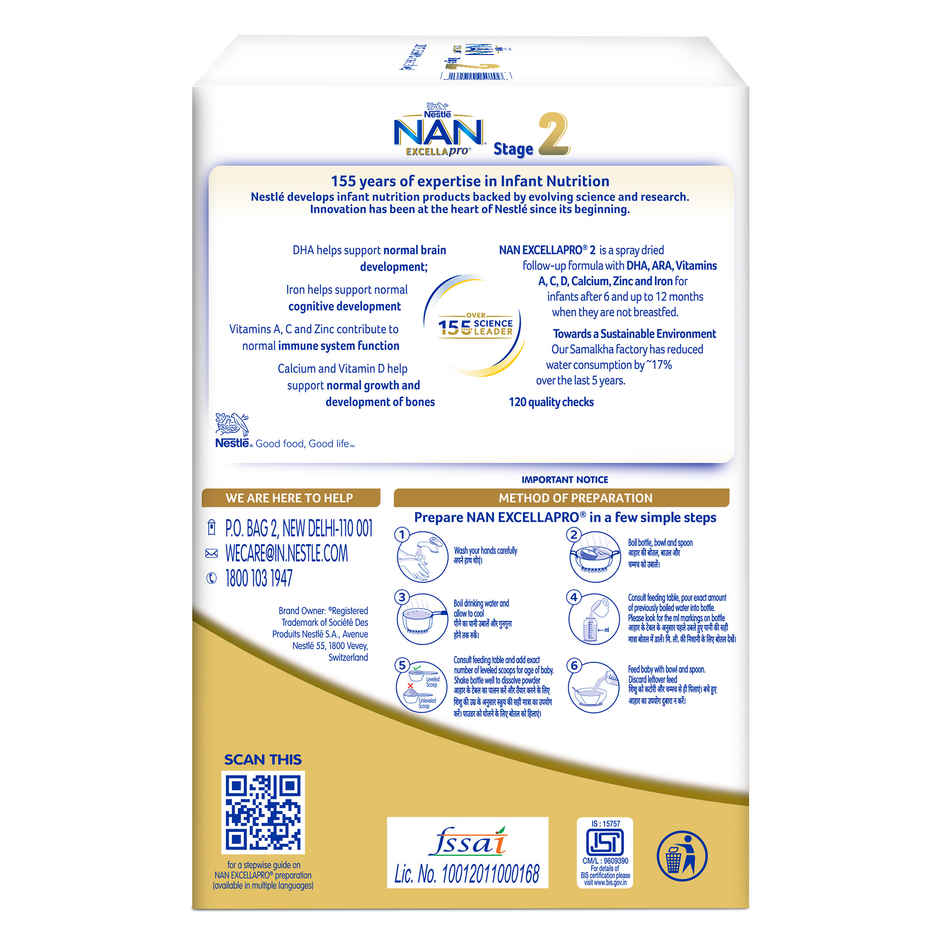 Nestle NAN EXCELLAPRO Stage 2 Follow-up | 6 - 12 M