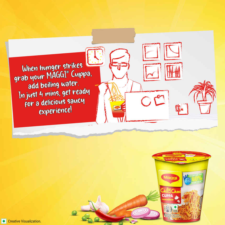 Maggi Chilly Chow Cuppa Instant Noodles 70 g Combo