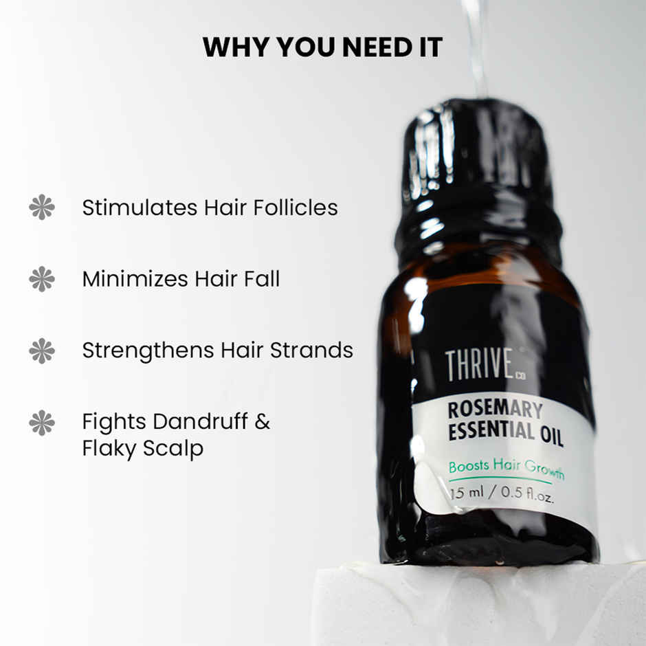 Thriveco Rosemary Essential Oil For Hair Growth & Hair Fall Control For Men & Women