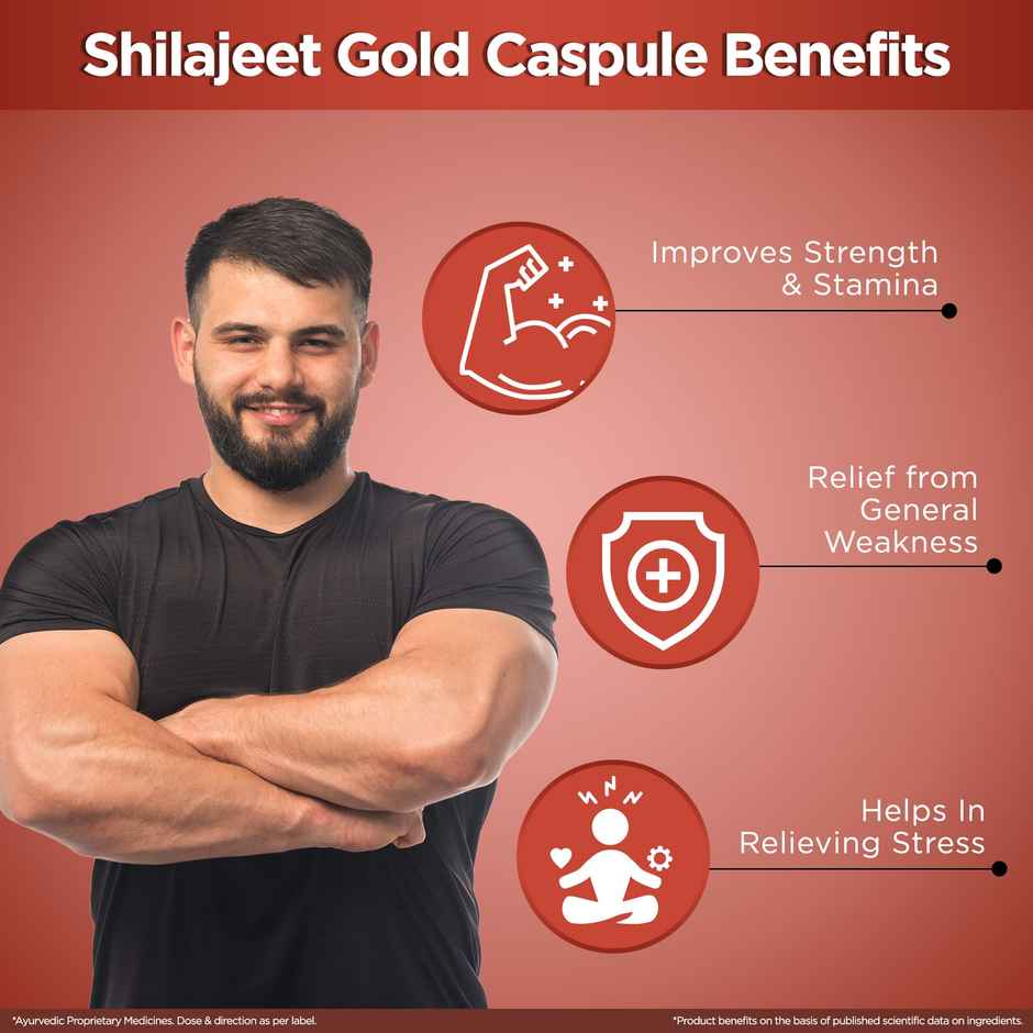 Multani Shilajeet Gold Capsule | For Youthful Living, Stamina & Endurance