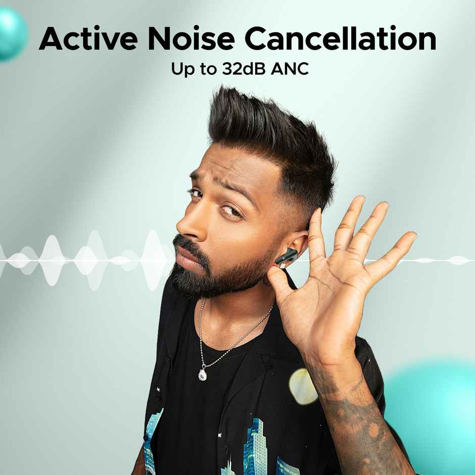 boAt Airdopes 161 ANC TWS Earbuds Active Noise Cancellation(32dB),50HRS Playback & ASAP Charge Bluetooth - Green