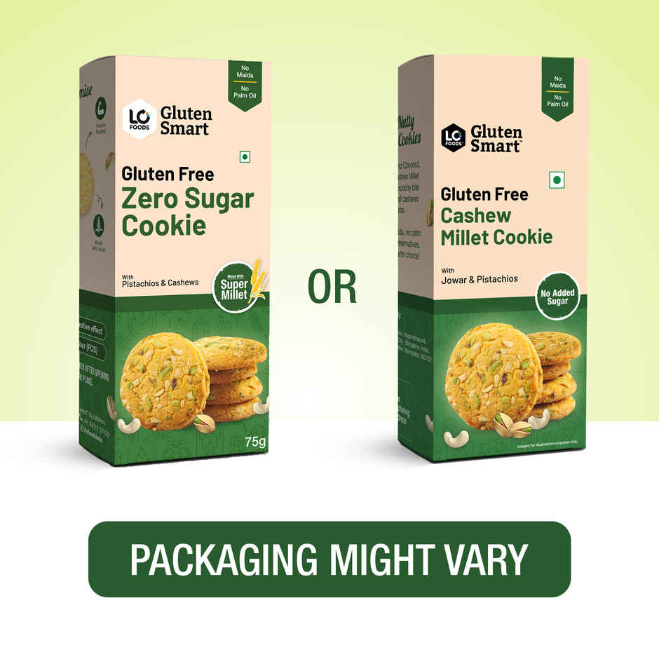 Lo Foods Gluten Free Cashew Millet Cookies With Jowar & Pistachio