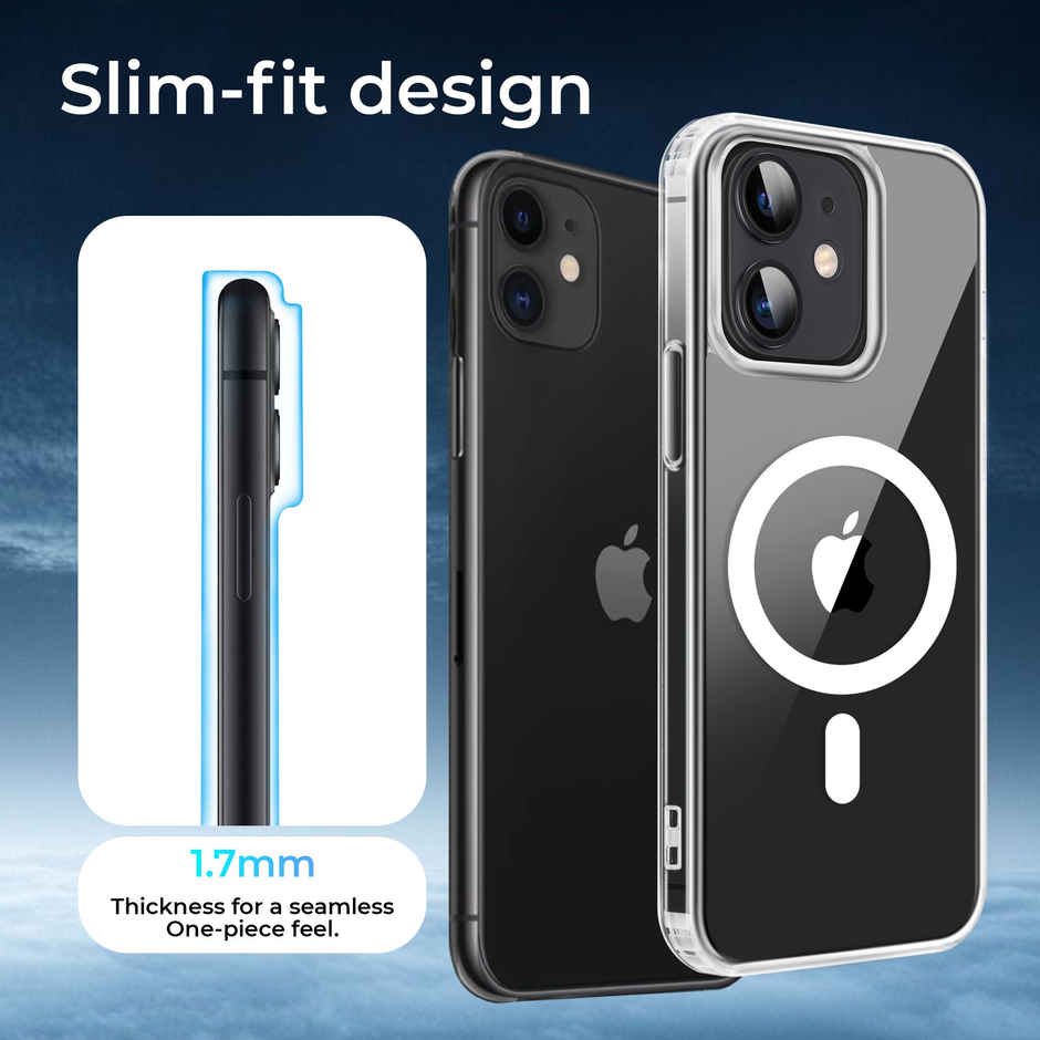 Artistque Case for Iphone 11 Back Cover - Transparent Clear Magsafe