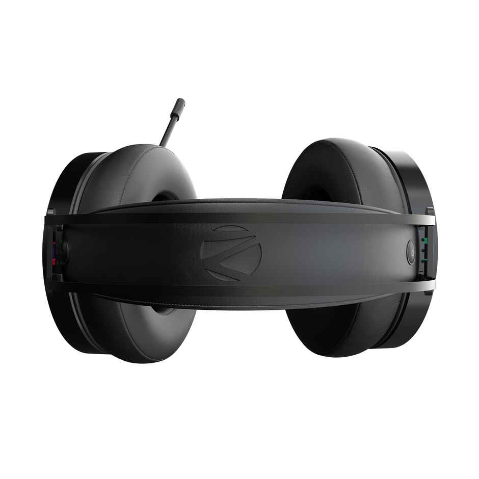 Zebronics Blitz Usb Gaming Wired On Ear Headphones With Mic & Dolby Atmos, Padded Cushions (Black)