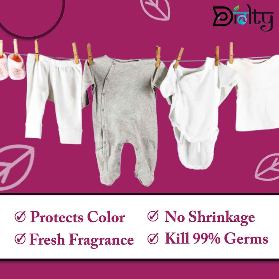 Diolty Baby Laundry Liquid Detergent Washing Liquid For Baby Clothes (Rose) 5 l