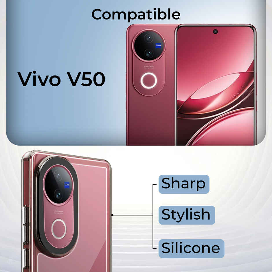 Artistque Case for Vivo V50 | V50E 5G Back Cover | Ultra Stylish Transparent TPU Cover