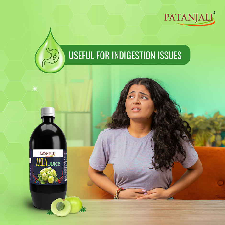 Patanjali Amla (Indian Gooseberry) Juice - Rich in Vitamin C, Immunity Booster