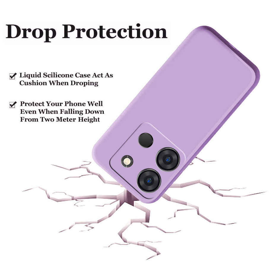 Artistque Case For Infinix Smart 7 / Infinix Smart 7 Back Cover - Plain Liquid Silicone Cover