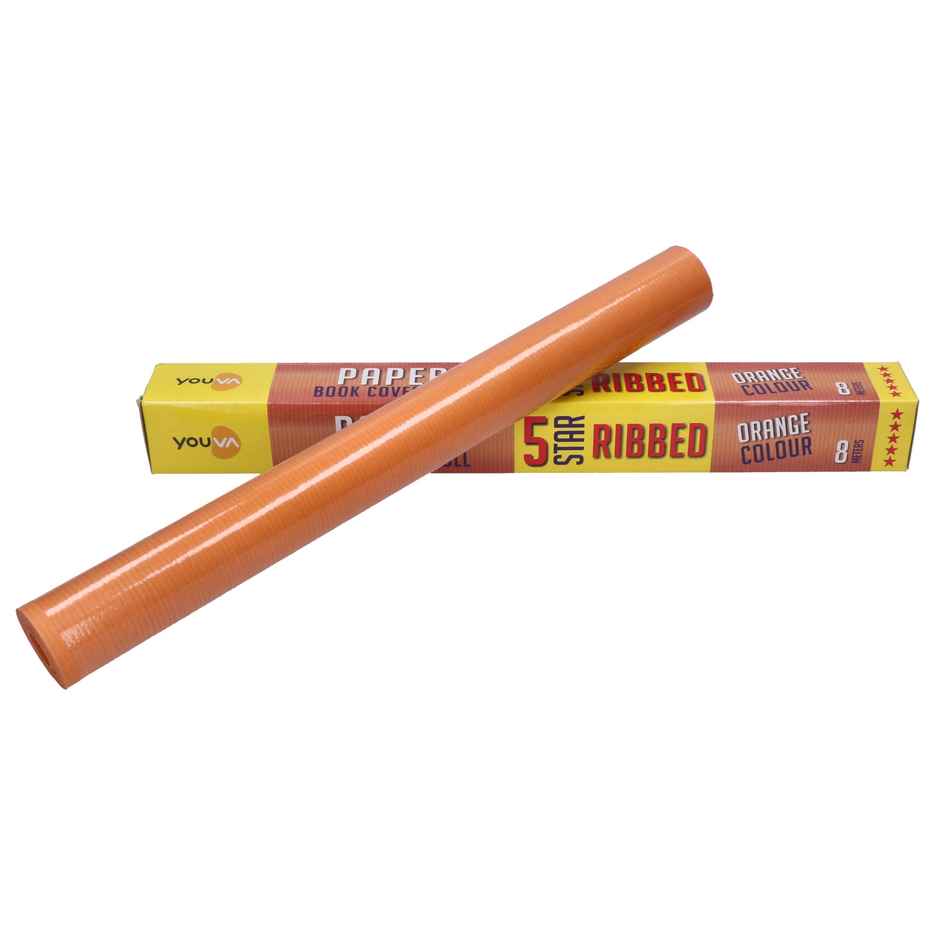 Navneet Youva Brown Cover Paper Roll 5 Star 8 Meters Length X 35.5 Cm Height Orange
