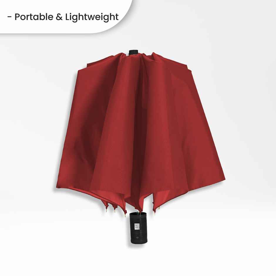 EUME Leatrix Auto-Open Lemon Umbrella | Maroon | 21 Inch | 2 Fold
