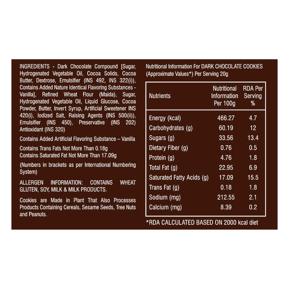 CookieMan Premium Dark Chocolate Cookies Biscuits