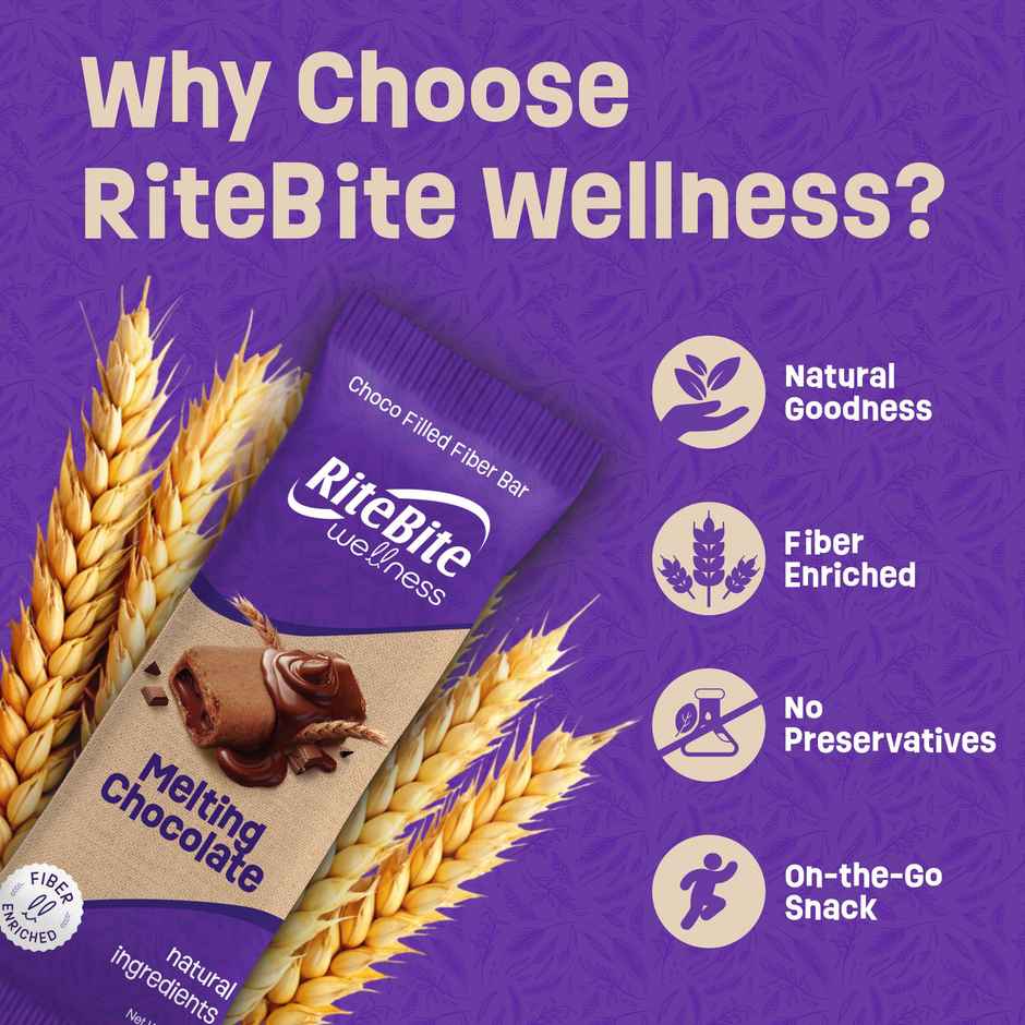 Rite Bite Melting Chocolate Chocofill Fiber Energy Bar