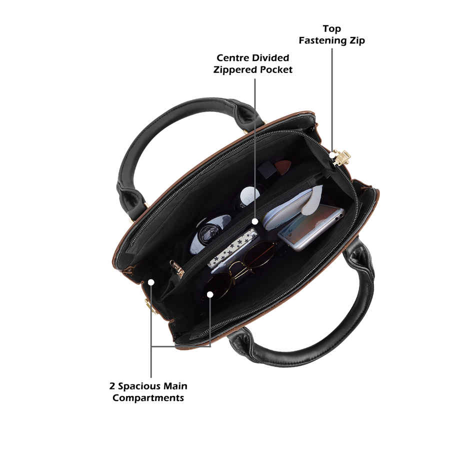 Lavie Womens Quilt Joanna Small Satchel Handbag D Tan