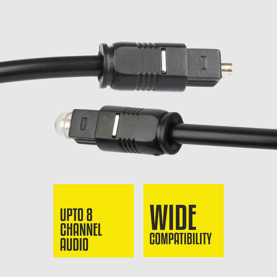 Zeb Oc150 Optical Cable Dolby Digital Plus Support, 8Channel Audio Support 1.5M, Smart Tv, Soundbar