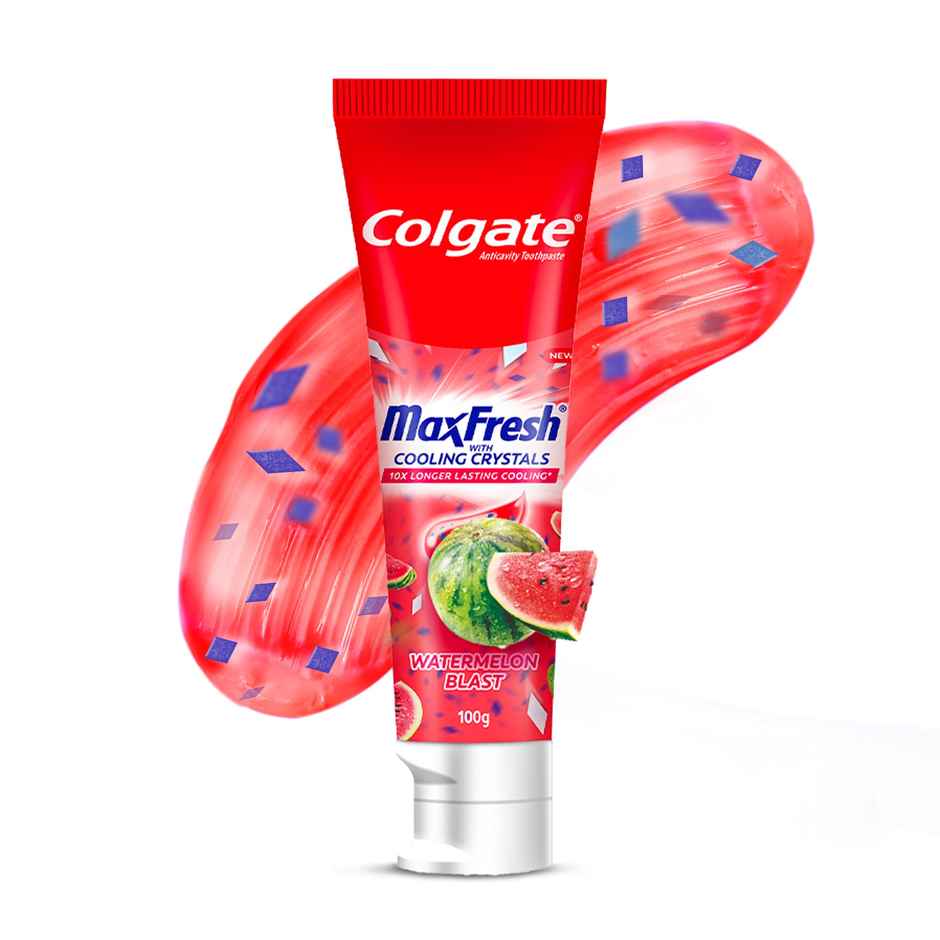 Colgate MaxFresh Watermelon Blast Gel Toothpaste with Cooling Crystals, Ultrafreeze Technology