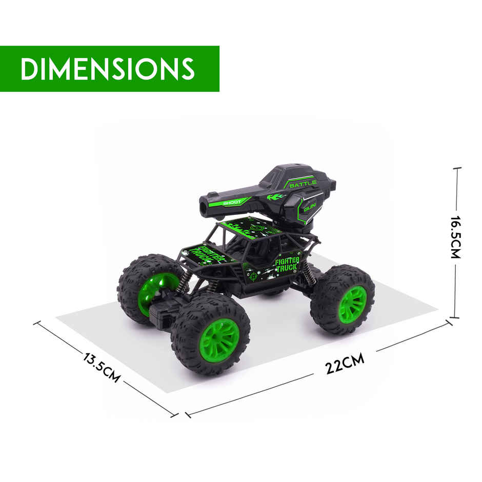 SEEDO Remote Control Car 1:18, 2.4 GHz, Type-C Rechargeable, Fast Speed Gun Rock Crawler | Green