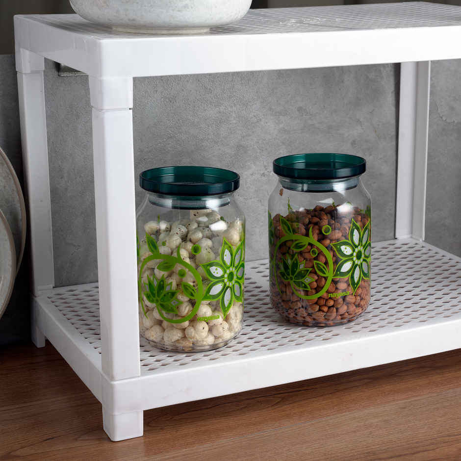 Nayasa Hermit BPA Free Food Grade Airtight Kitchen Storage Containers | Green - 1 L