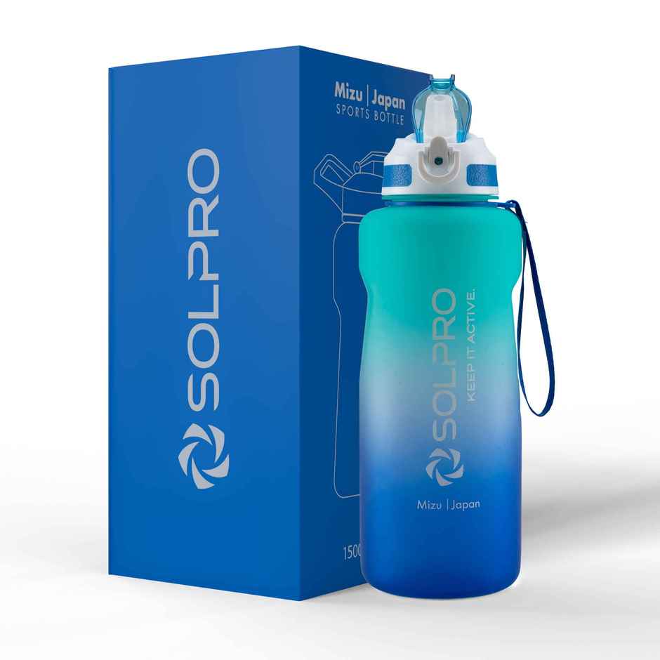 Solpro Mizu Japan Sipper Water Bottle | Leakproof BPA Free for Gym Travel School | 1.5 L