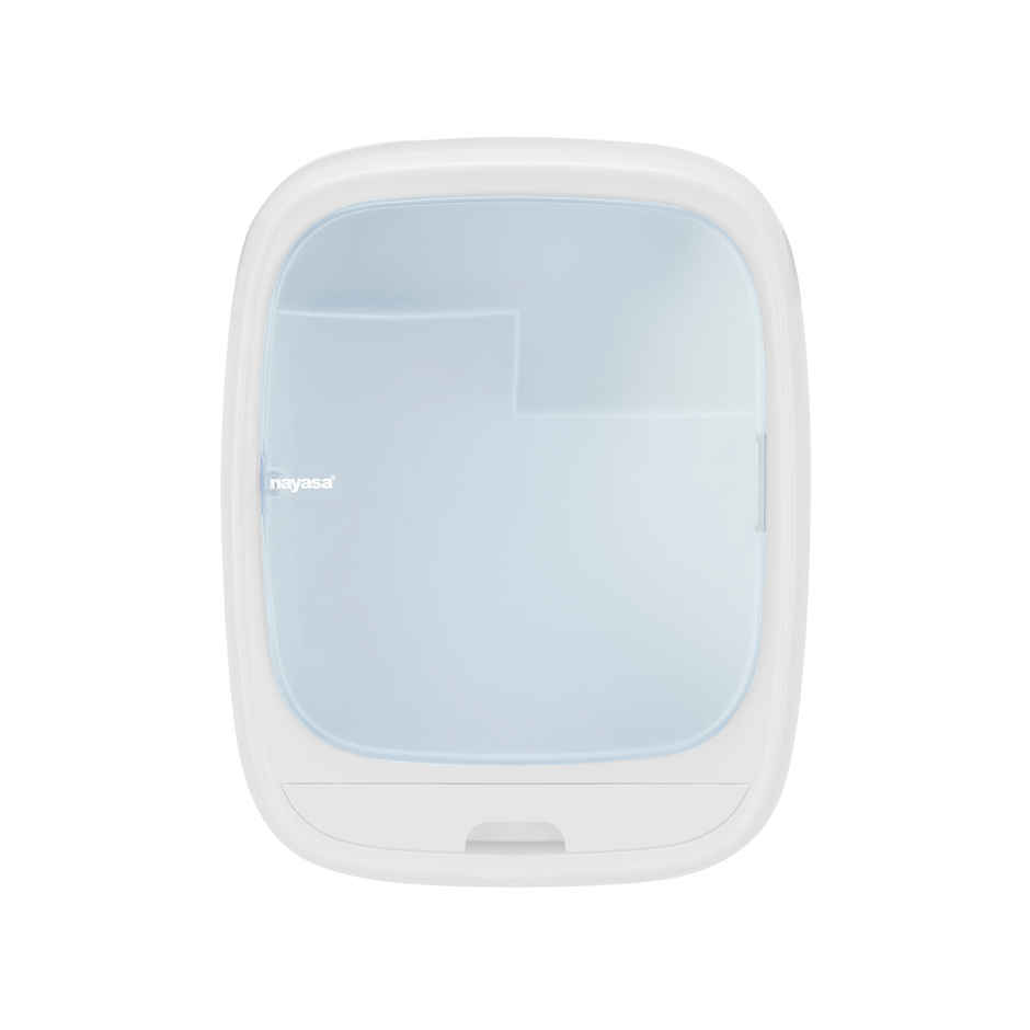 Nayasa Oval Bathroom Cabinet Wall Mounting Storage Utility | White & Blue