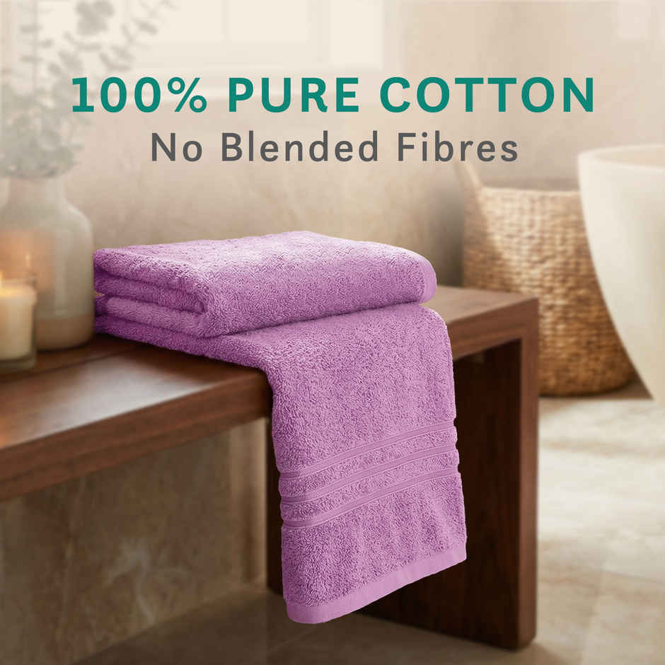 myTrident Comfort Living Cotton Bath Towel | Violet Sky