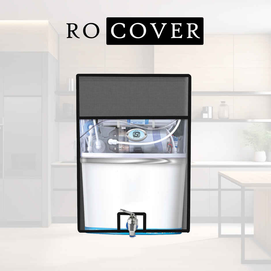 Kuber Industries RO Water Purifier Cover | Dust Protective | Mini Check Grey