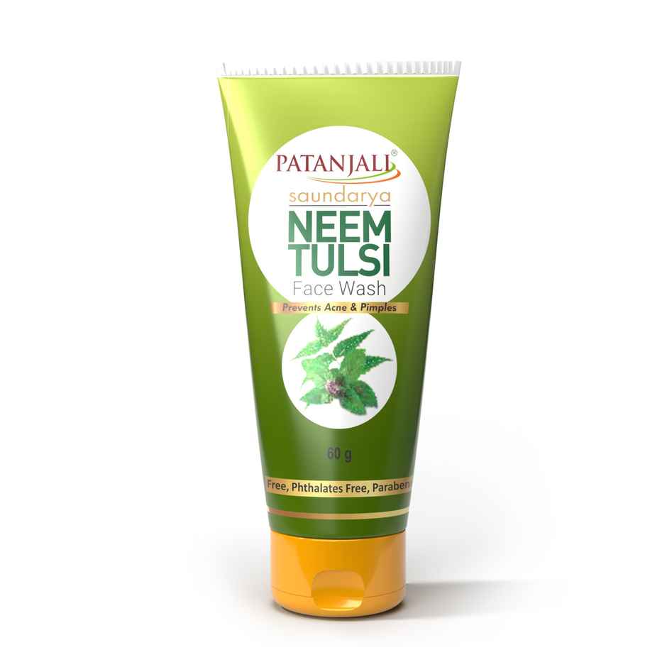 Patanjali Saundarya Neem Tulsi Face Wash- Antibacterial, Acne & Pimple Control