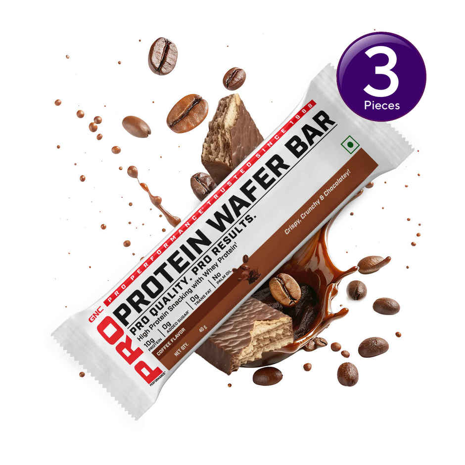 GNC Protein Wafer Bar - Coffee | 10g Whey Protein Combo 