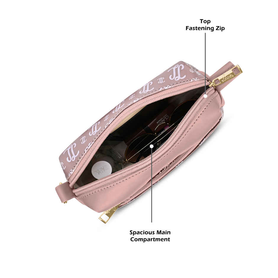 Lavie Women's Mono Ll Farah Crossbody Sling Bag | Ladies Purse Handbag | Pink