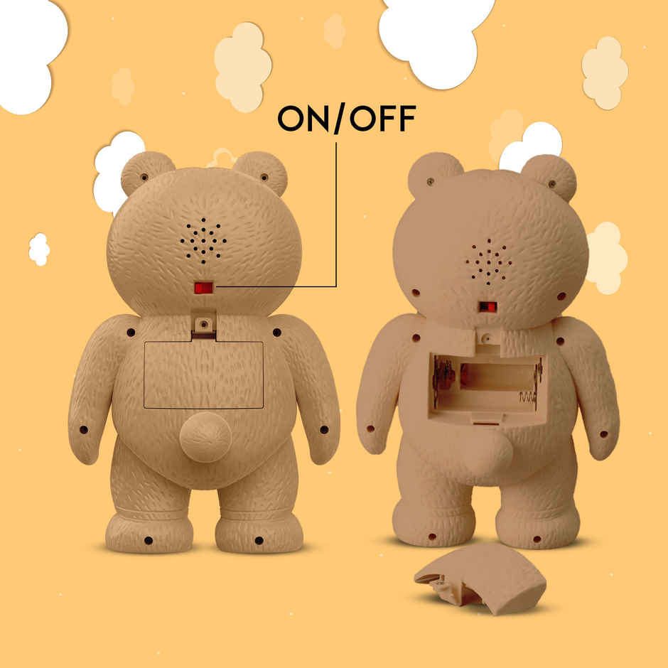 SEEDO Touch Control Educational Battery Powered, Plastic Learning Toy - Brainy Bear | Brown