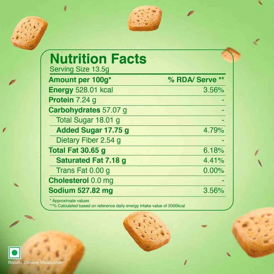 UNIBIC Swaadesi Atta Jeera Bakery Biskut | No Maida| |No Palm Oil