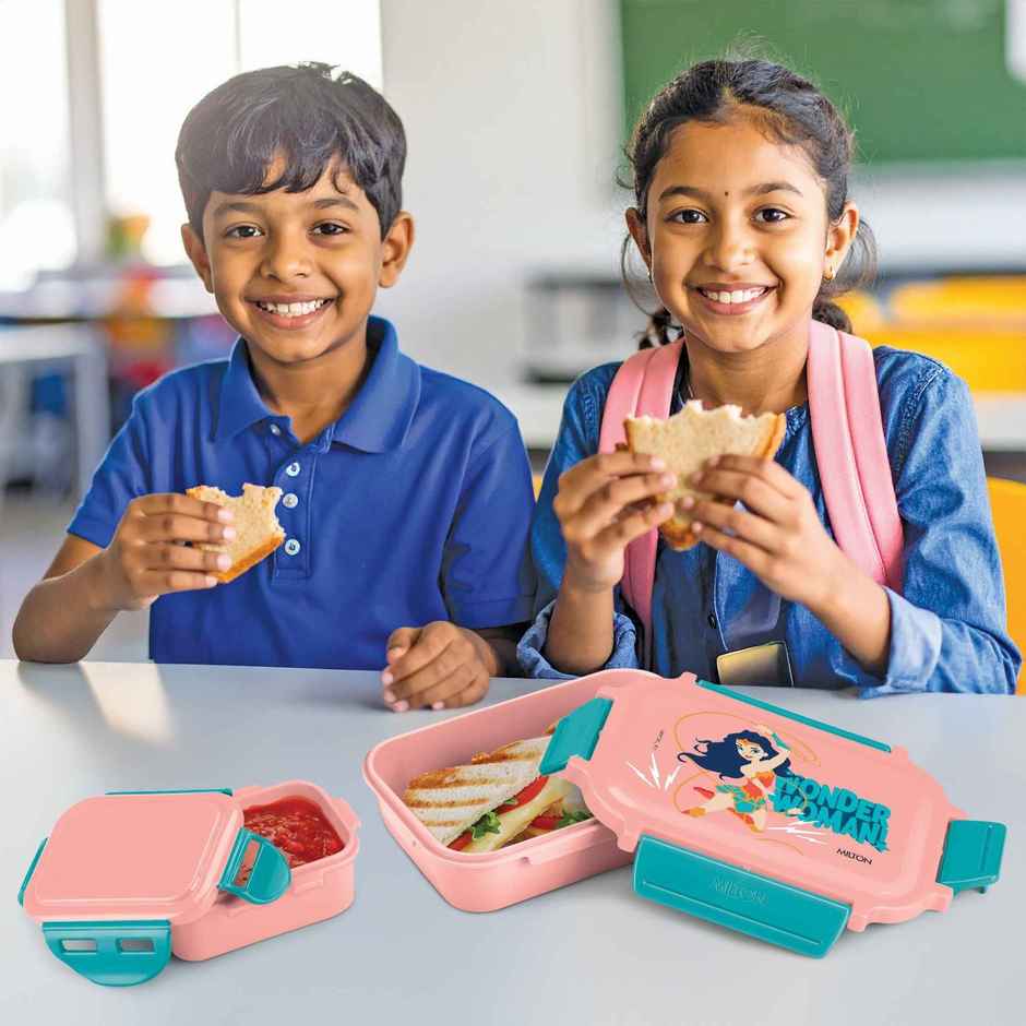Milton Sherry Kids Tiffin Lunch Box | 520 ml | Pink | DC