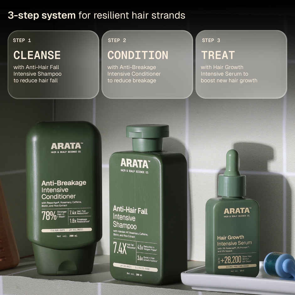 Arata Anti-Hair Fall Conditioner | ReparAge, Rice Protein & Biotin | Reduces Breakage