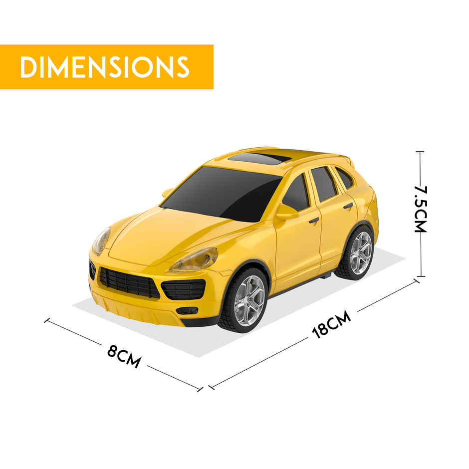 SEEDO Remote Control Car 1:24, 27 MHz, Type-C Rechargeable, Fast Speed Spectre Car | Yellow
