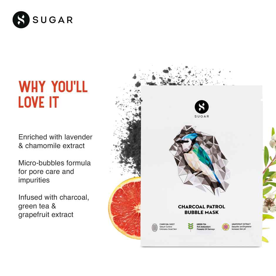 SUGAR Cosmetics Charcoal Patrol Bubble Mask