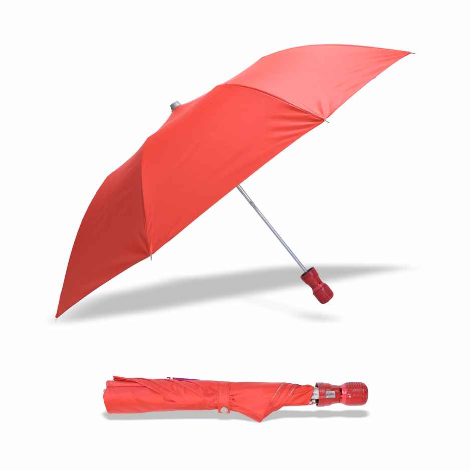 Cello Varsha 21 Inch 2 Fold Mix Mono Silver Umbrella | Orange