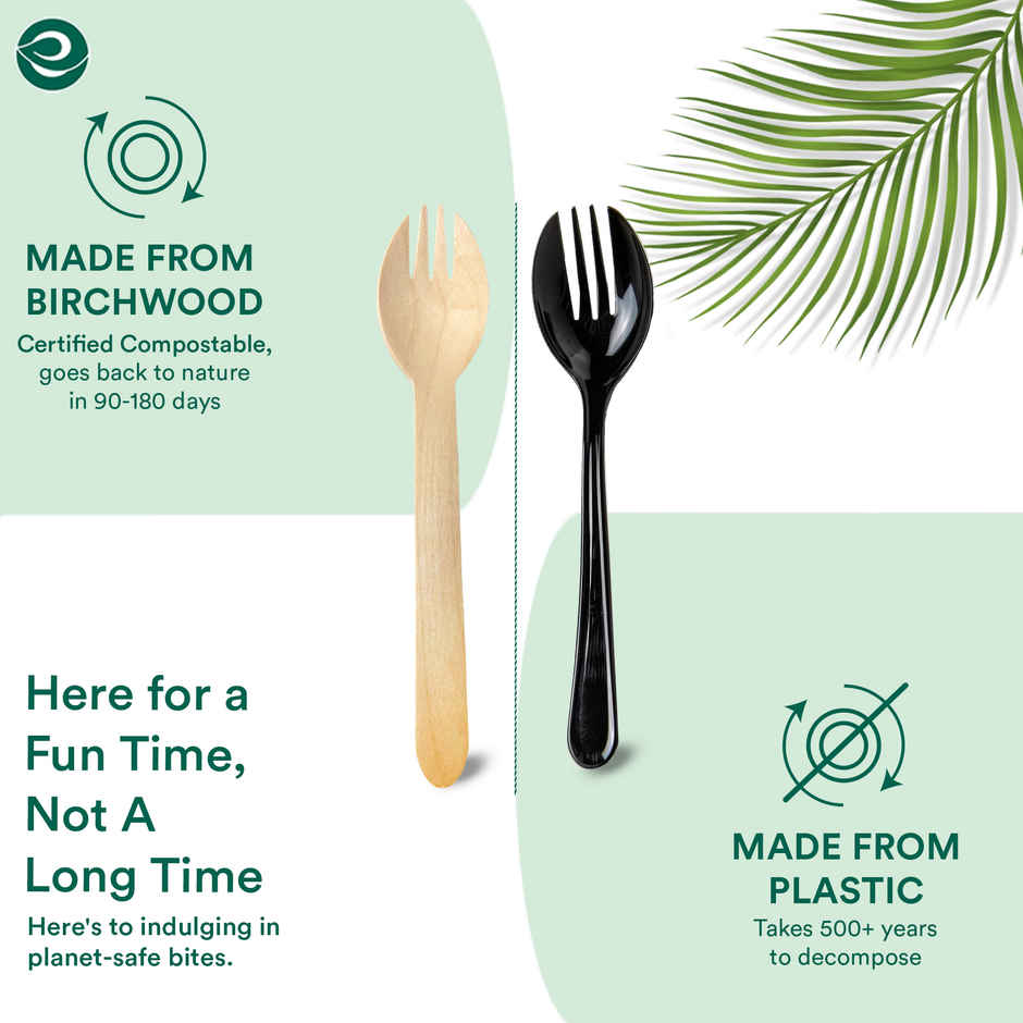 Eco Soul 160mm | 50 Count | Disposable Spork