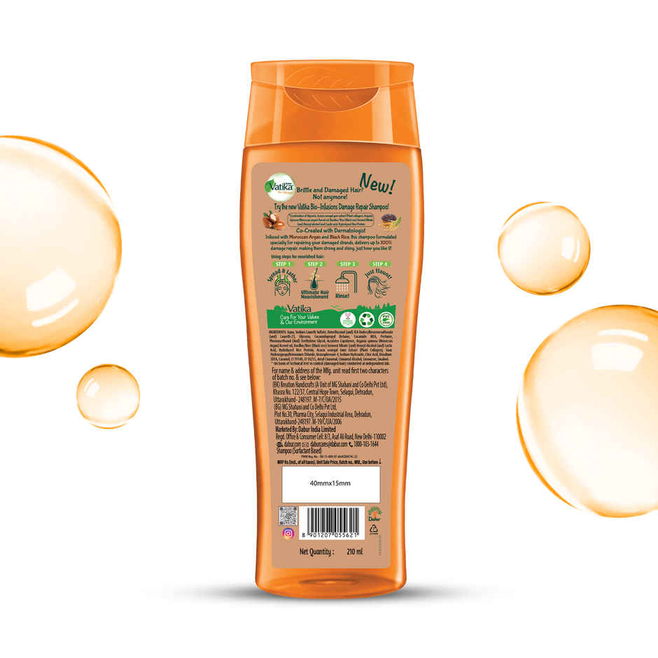 Dabur Vatika Bio Infusions Damage Repair Shampoo