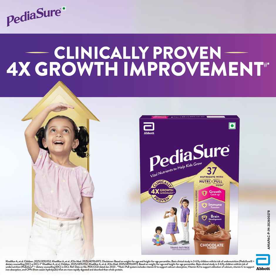 PediaSure Scientifically Designed Chocolate Drink Mix | For 2 - 6 years Kids