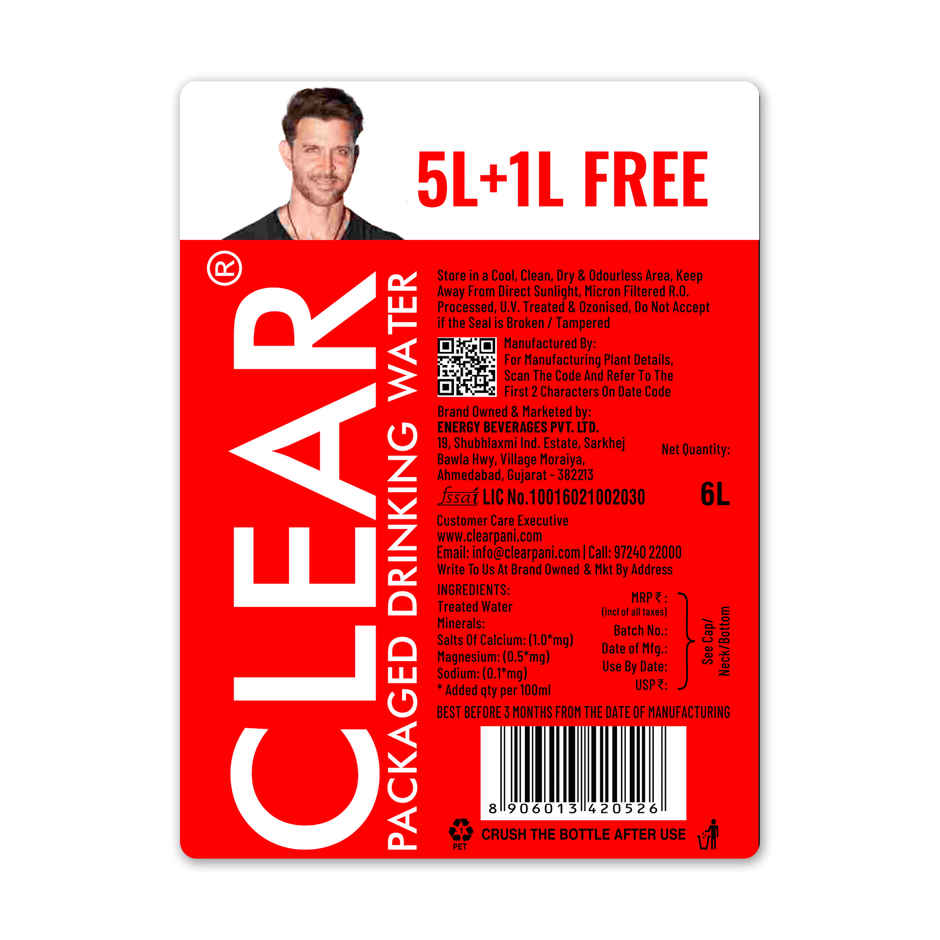 Clear Packaged Drinking Water