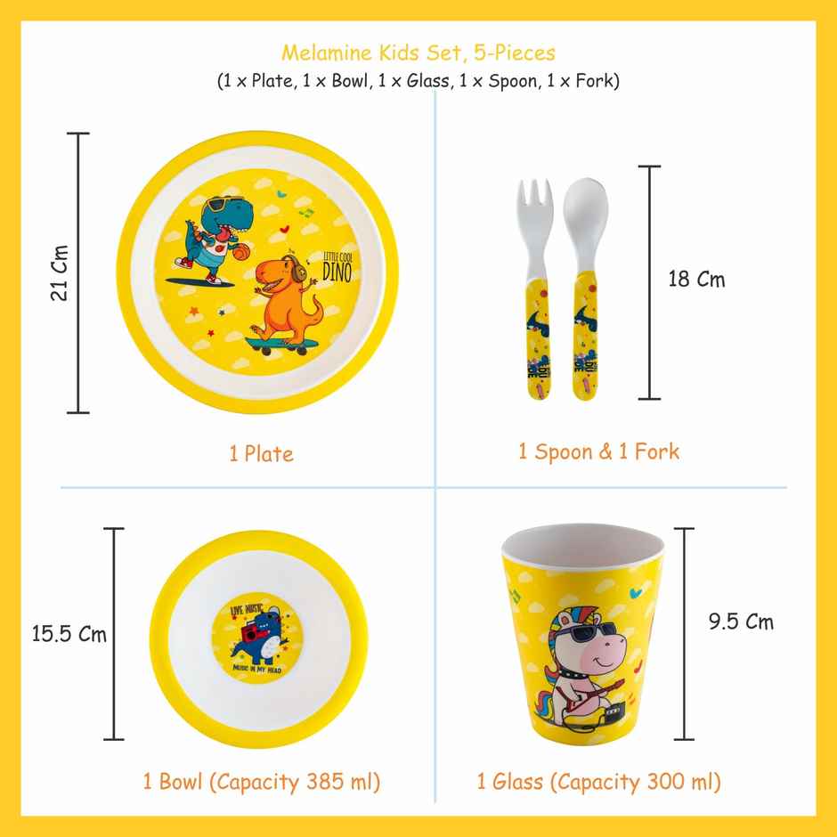 Stehlen Melamine 5 Pcs Feeding Kids Set -Maria Mermaid