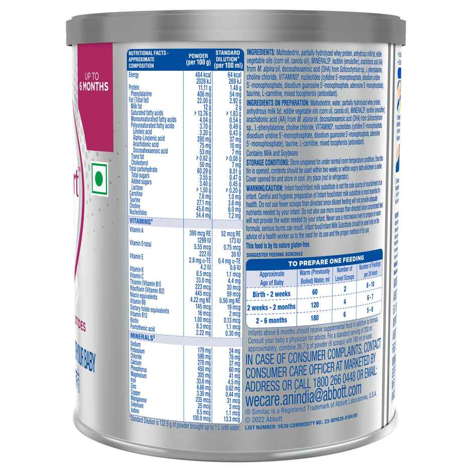 Similac Total Comfort Infant Formula | Up To 6 Months