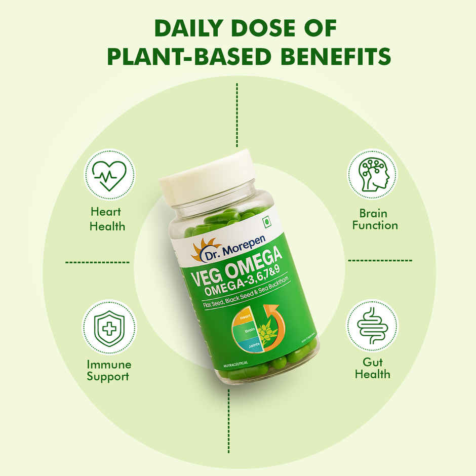 Veg Omega 3,6,7 & 9 Fatty Acid 500mg Capsules Supports Joints & Heart