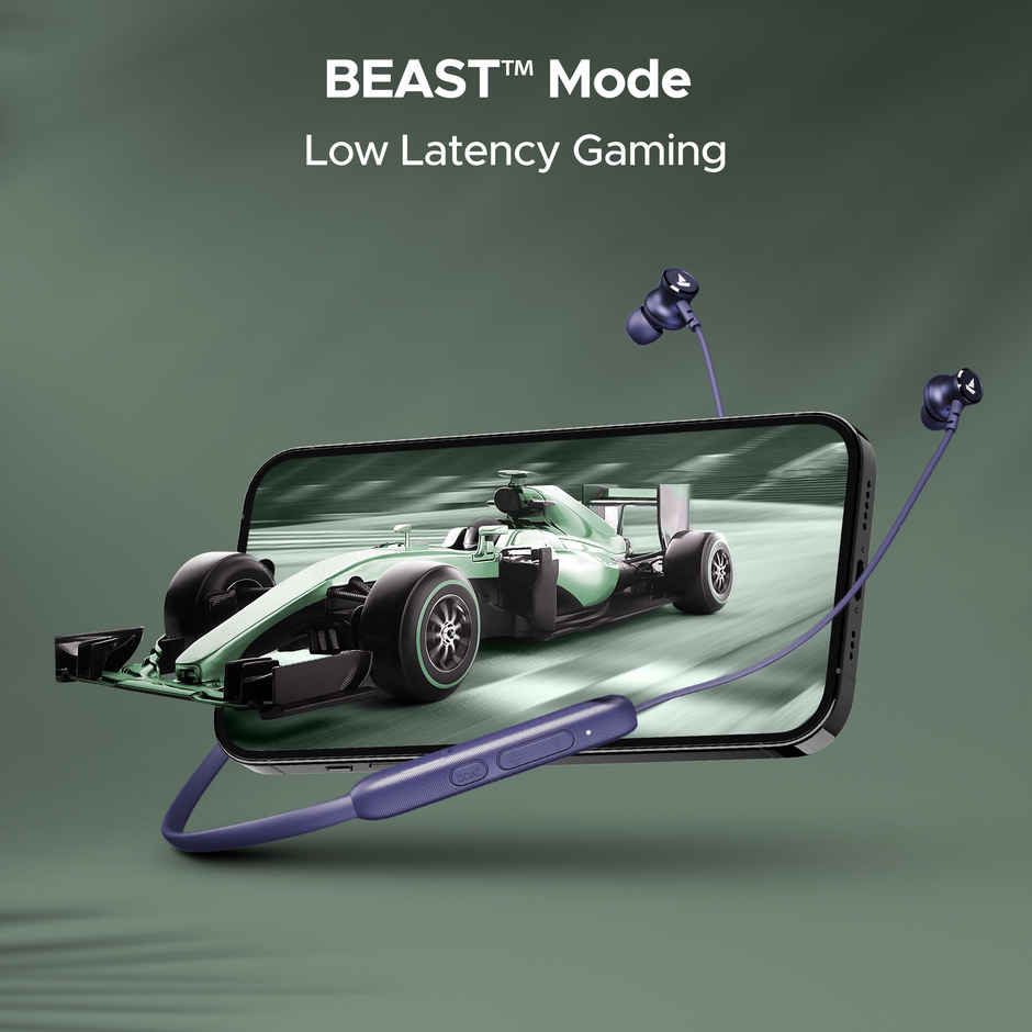 boAt Rockerz 195v2 Pro BT Neckband w/ 30H Playtime, ENx Technology & ASAP Charge (Deep Blue)