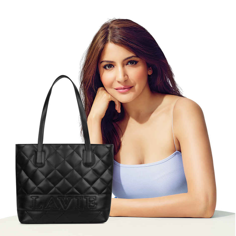Lavie Womens Quilt Jossie Tote Handbag | Black