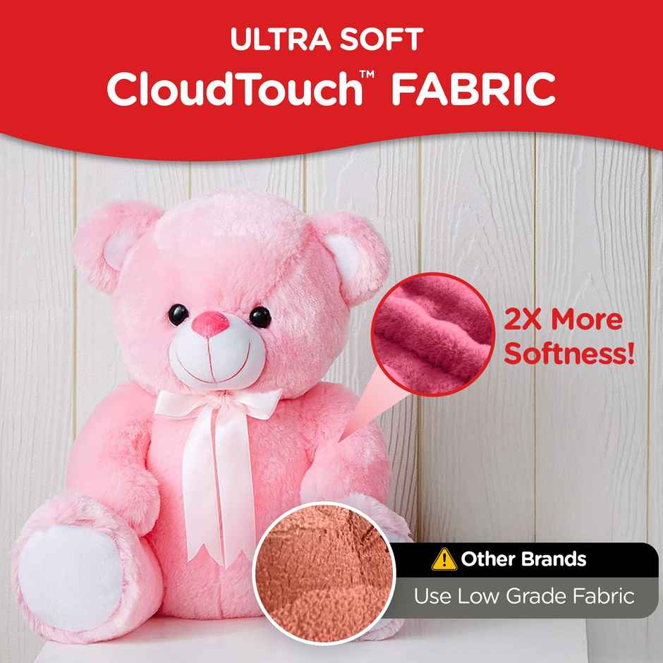 Michelle's Teddy Pink Fur - 20 cm Plush Soft Toy for Kids and Adult | Perfect For Gifting