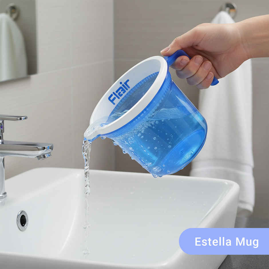 Flair Estella Crystal | Bath Mug | 1 Litre | Blue