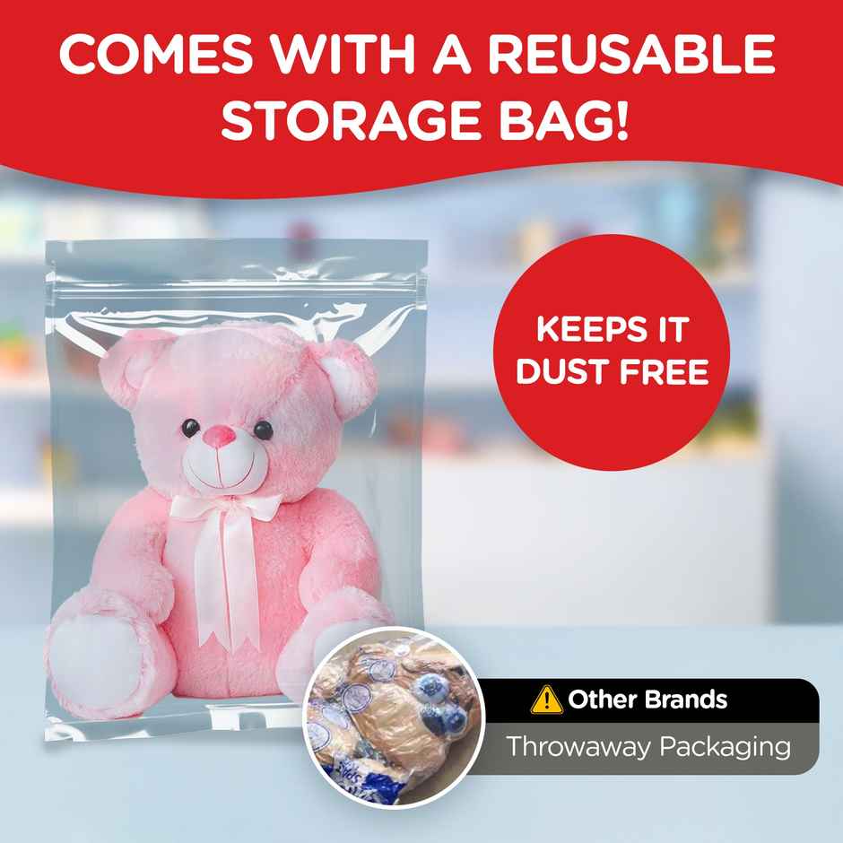 Michelle's Teddy Pink Fur - 20 cm Plush Soft Toy for Kids and Adult | Perfect For Gifting